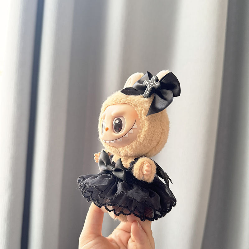 [Clothes only] First and second generation keychain Labubu clothes pendant Labubu sitting party little devil strap skirt