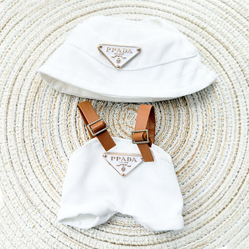 [Clothes only] First and second generation Labubu clothes pendant Labubu sitting baby clothes triangle overalls set tide