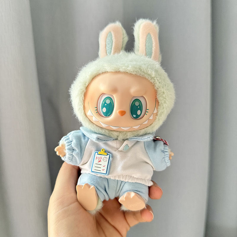Clothes only] 1st/2nd generation Labubu clothes pendant Labubu sitting party baby clothes student ID school clothes