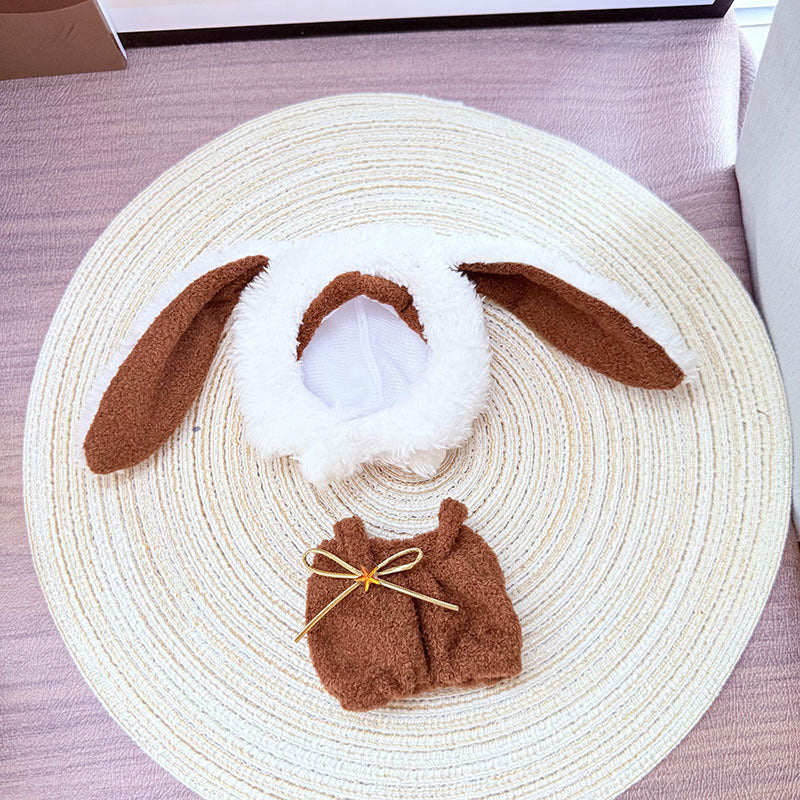 [Clothes only] One, two and three generations Labubu clothes pendant Labubu sitting baby clothes brown-eared rabbit suit cute