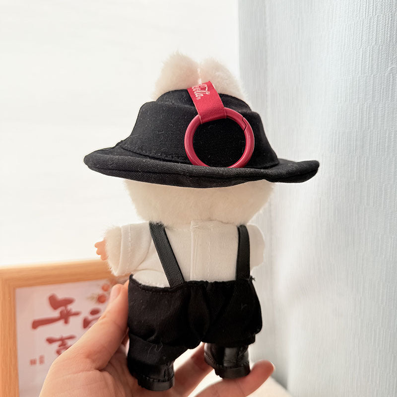 [Clothes only] First and second generation keychain Labubu clothes pendant Labubu baby clothes inverted triangle overalls hat