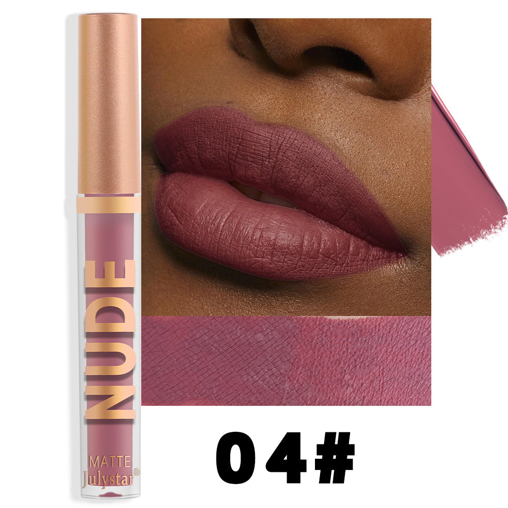 Makeup lasting non-fading non-stick cup lip glaze European and American velvet matte lipstick lip glaze