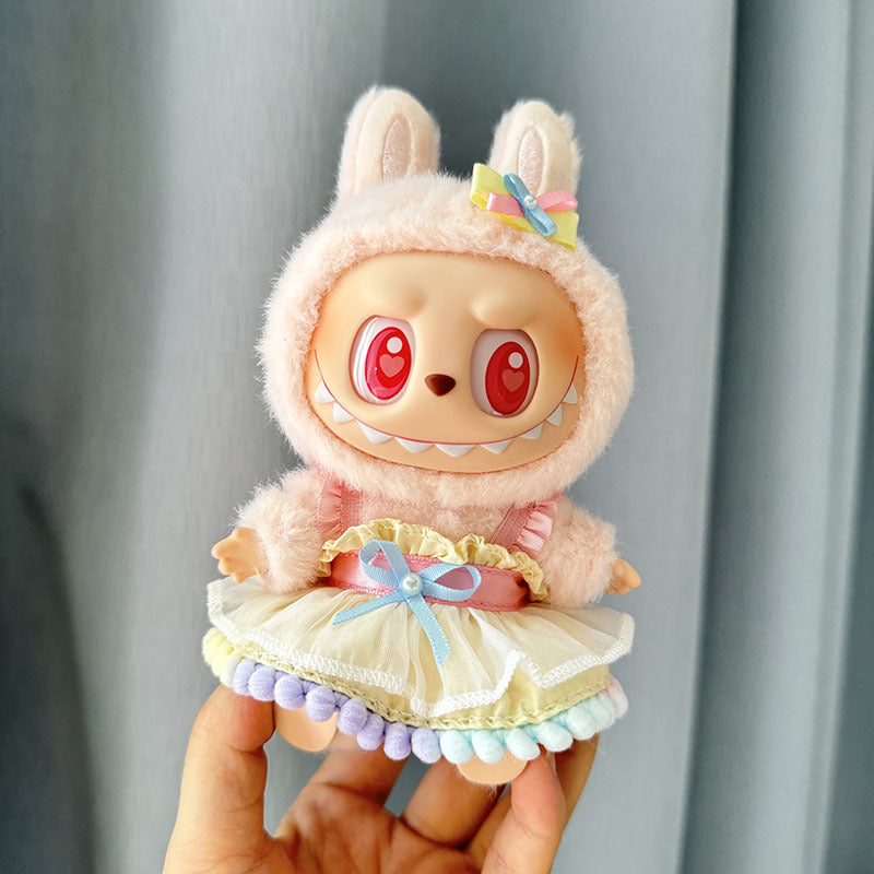 [Clothes only] 1st/2nd generation Labubu clothes pendant Labubu sitting party baby clothes pin rabbit head skirt