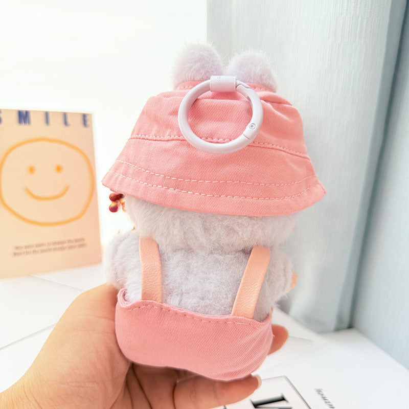 [Clothes only] First and second generation keychain Labubu clothes pendant Labubu baby clothes inverted triangle overalls pants hat powder