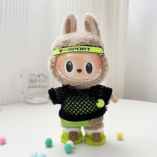 Clothes only] 17cm labubu rabub blind box pendant doll for tennis teenager