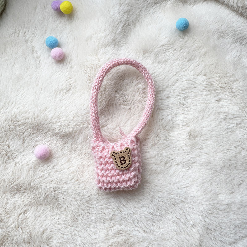 [Clothes only] First and second generation keychain Labubu clothes pendant Labubu sitting party knitted strap skirt