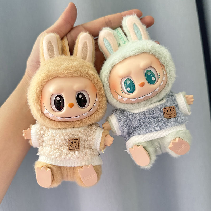 [Clothes only] 1st/2nd generation Labubu clothes pendant Labubu sitting party baby clothes circle smiley face shirt