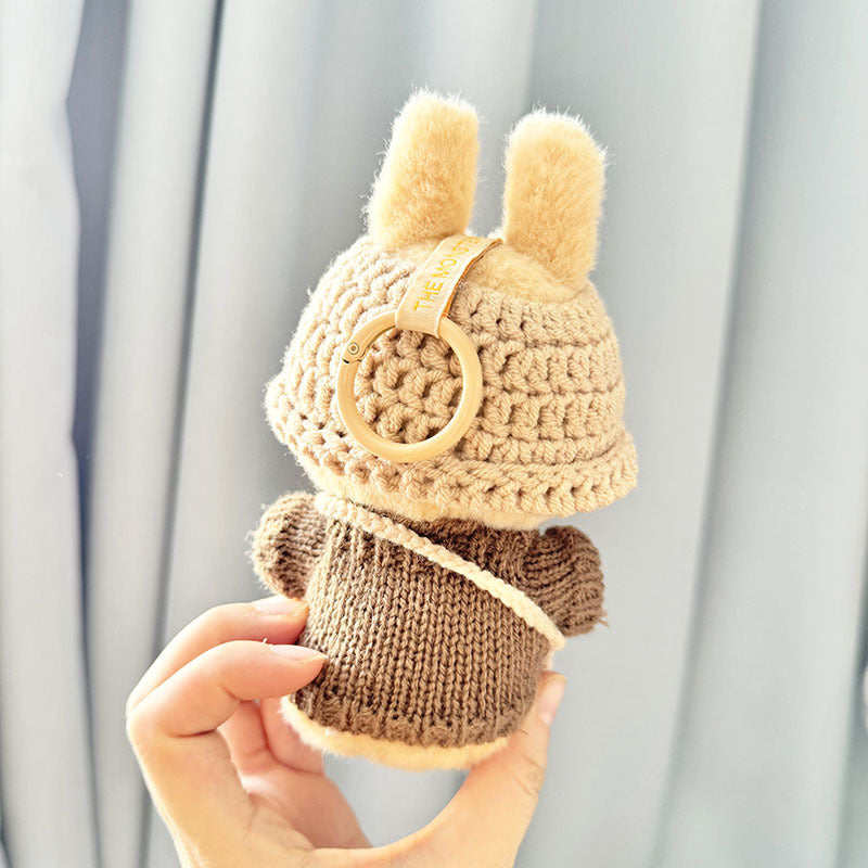 [Clothes only] One, two and three generations of keychains Labubu clothes pendant Labubu sweater headband Japanese three-piece set Moe
