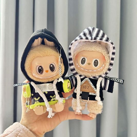 [Clothes only] First and second generation keychain Labubu clothes pendant Labubu baby clothes knife fork fish triangle sweater cute