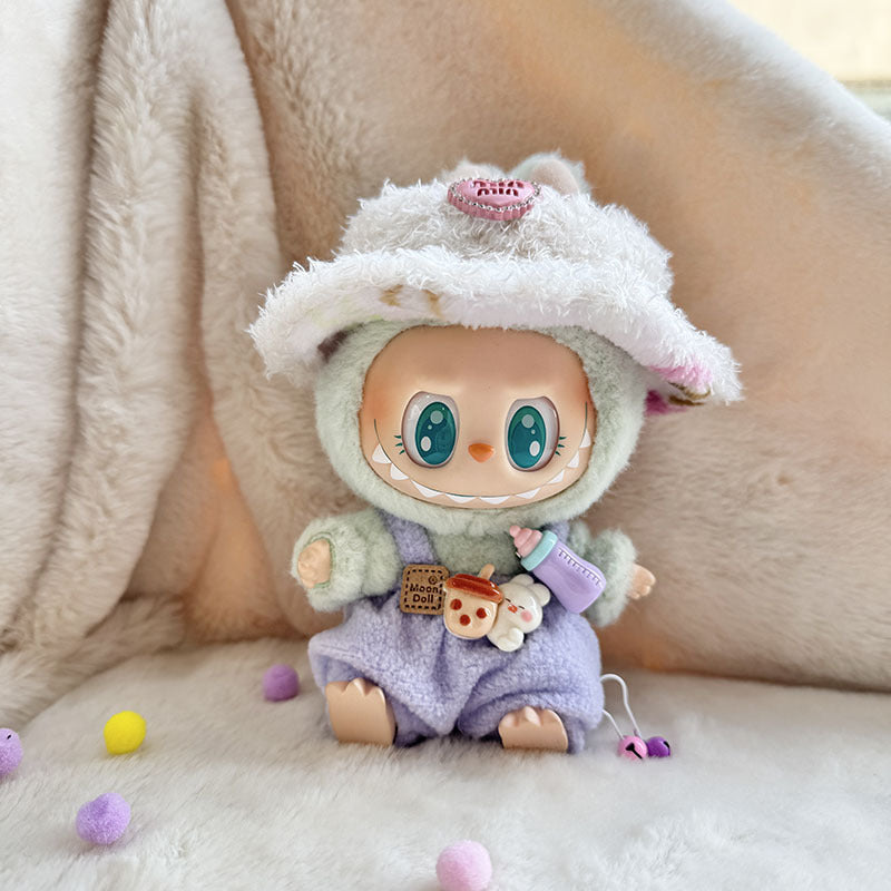 [Clothes only] First and second generation keychain Labubu clothes pendant Labubu sitting party bottle overalls