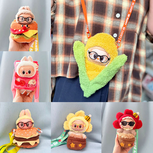 Baby clothes 17cm pendant blind box Labubu clothes Labubu doll for corn potted plant takeout bag cute and cute