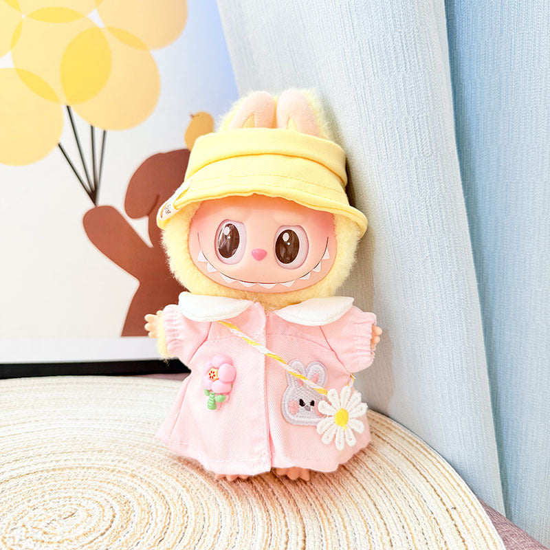 [Clothes only] One, two and three generations Labubu clothes pendant Labubu sitting baby clothes, daisy rabbit travel set