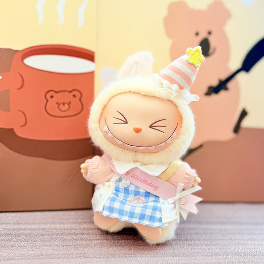 [Clothes only] First and second generation keychain Labubu clothes pendant Labubu baby clothes birthday party set cute