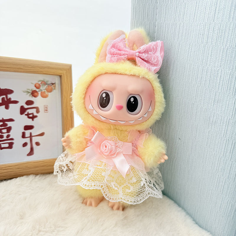 Clothes only] blind box Labubu clothes pendant Labubu baby clothes chess adventure queen baby clothes skirt cute
