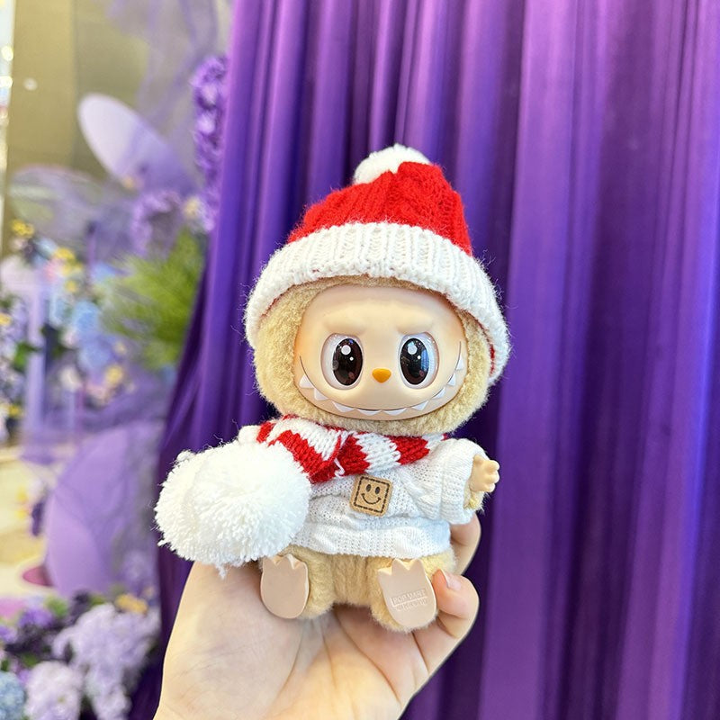 [Clothes only] First and second generation keychain Labubu clothes pendant Labubu cloth for the New Year Christmas set collection