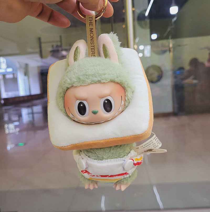 [Clothes only] 15cm Labubu Christmas clothes blind box Macaron Labubu pendant sweater hat set