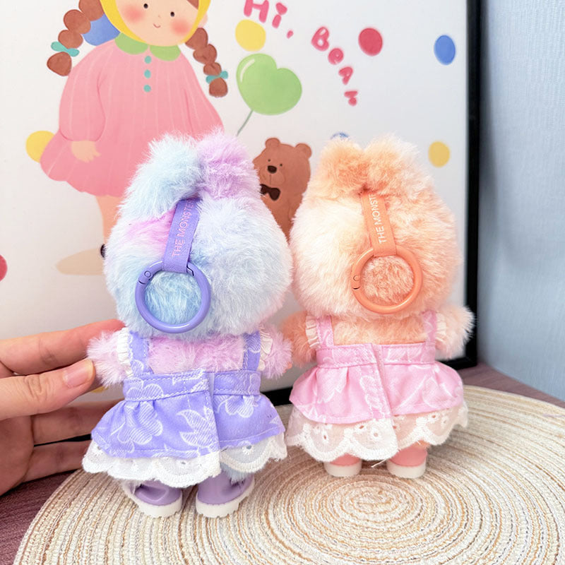 [Clothes only] One, two and three generations Labubu clothes pendant Labubu sitting baby clothes pink purple rhyme bow skirt