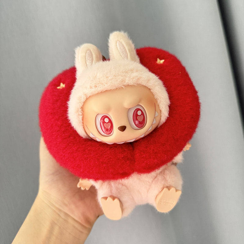 Clothes only] One, two and three generations Labubu clothes pendant Labubu sitting party baby clothes Christmas tree apple hood