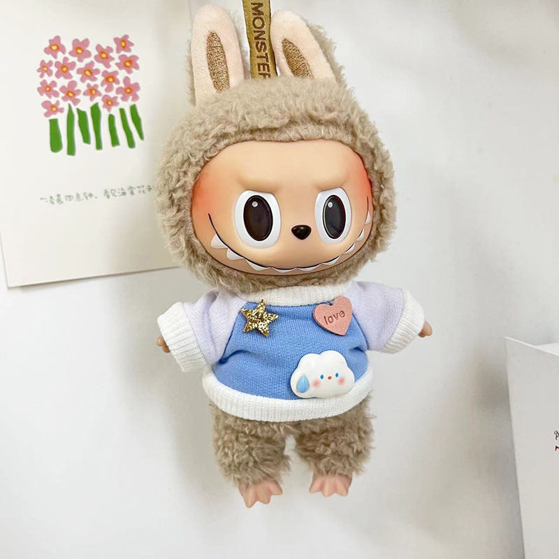 [Clothes only] 15cm pendant Labubu cloth for the New Year's set labubu keychain doll clothes cute