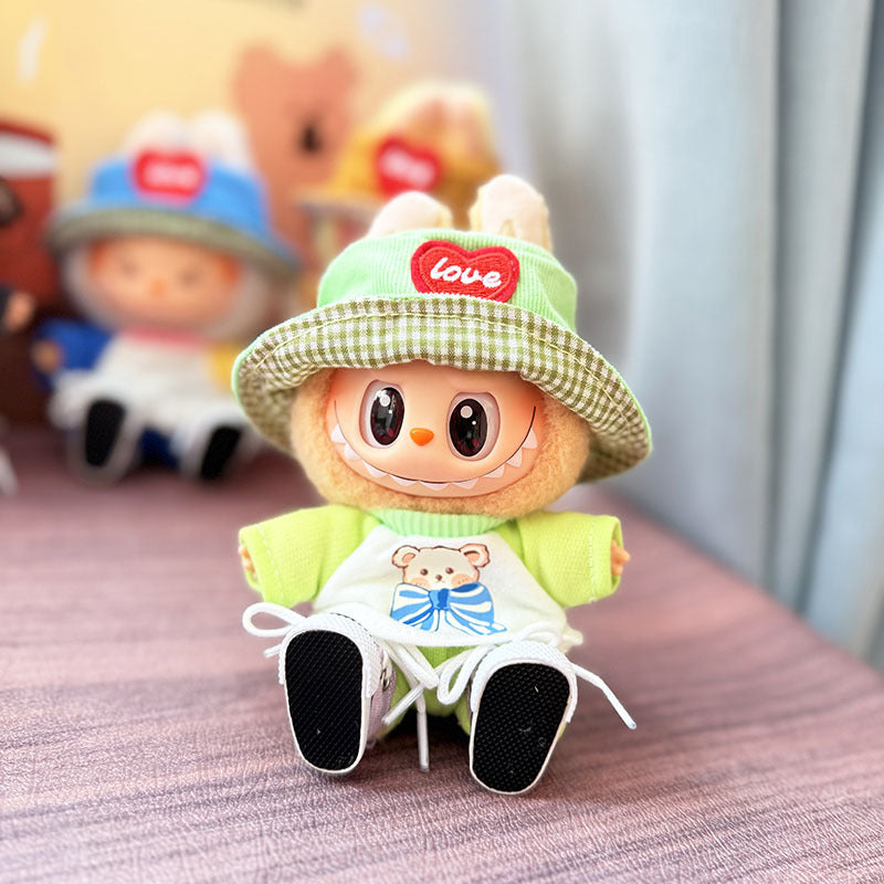 [Clothes only] First and second generation keychain Labubu clothes pendant Labubu pendant summer short-sleeved pants set