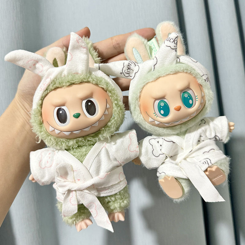 [Clothes only] Second-generation keychain Labubu clothes pendant Labubu sitting party disconnected bear pajamas cute