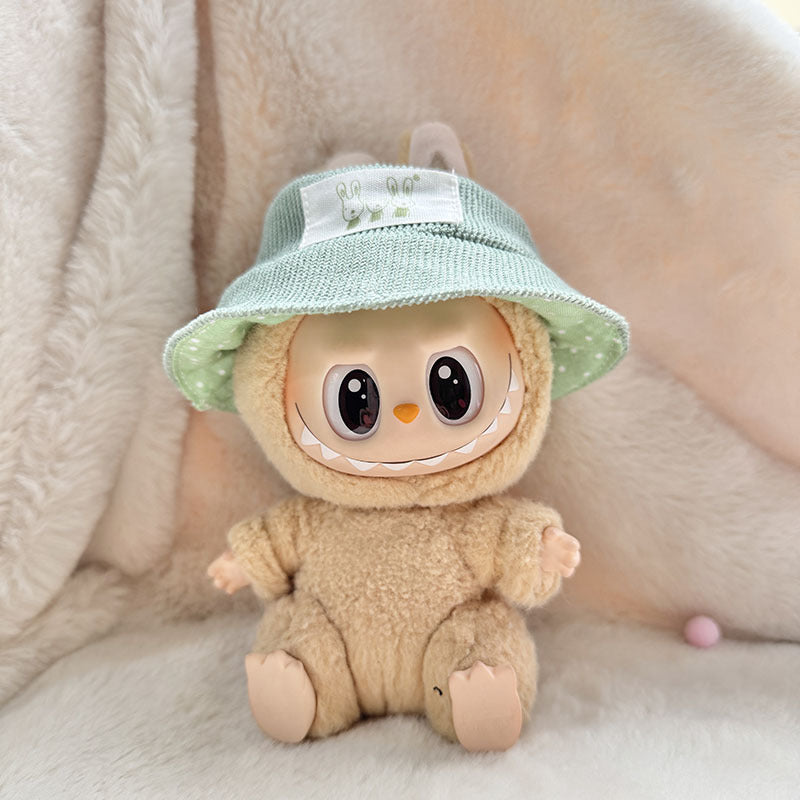 [Clothes only] First and second generation keychain Labubu clothes pendant Labubu bottle overalls + hat set