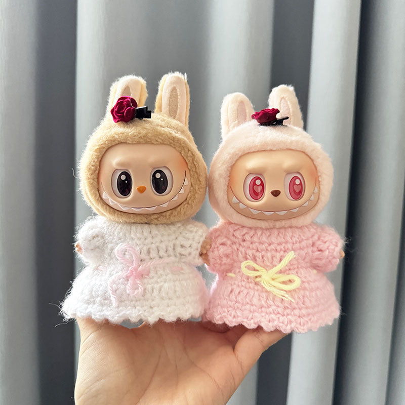 [Clothes only] First and second generation keychain Labubu clothes pendant Labubu sitting party hook dress women
