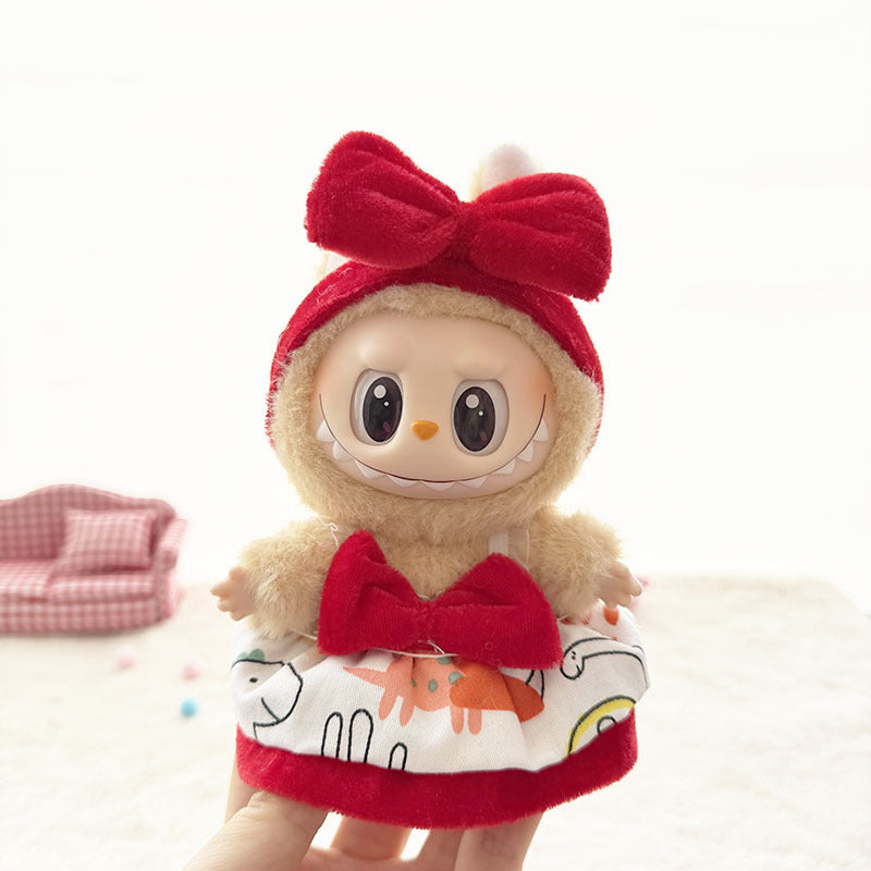 [Clothes only] First and second-generation Labubu clothes pendant Labubu sitting party baby clothes fragrant skirt set cute