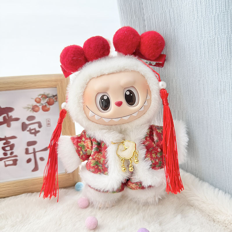 [Clothes only] First and second generation keychain Labubu clothes pendant Labubu New Year's Eve Lion and New Year's baby clothes