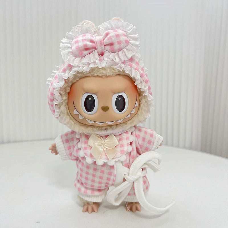 [Clothes only] 15cm pendant Labubu cloth for the New Year's set labubu keychain doll clothes cute