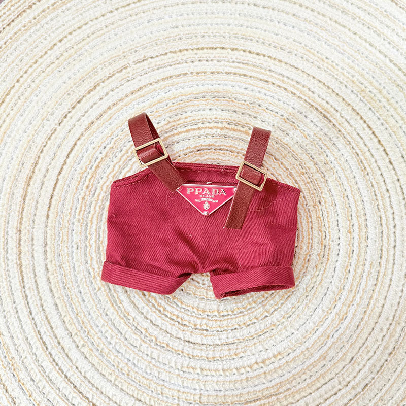 [Clothes only] First and second generation Labubu clothes pendant Labubu sitting baby clothes triangle overalls set tide