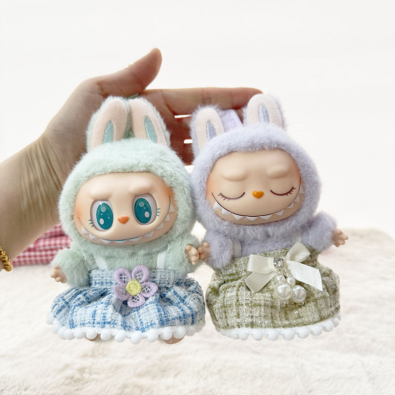 [Clothes only] First and second-generation Labubu clothes pendant Labubu sitting party baby clothes fragrant skirt set cute