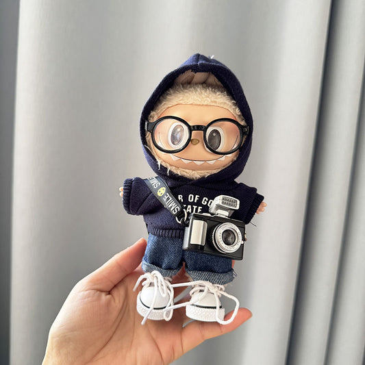 [Clothes only] First and second generation keychain Labubu clothes pendant Labubu baby clothes FEAR hooded sweater set