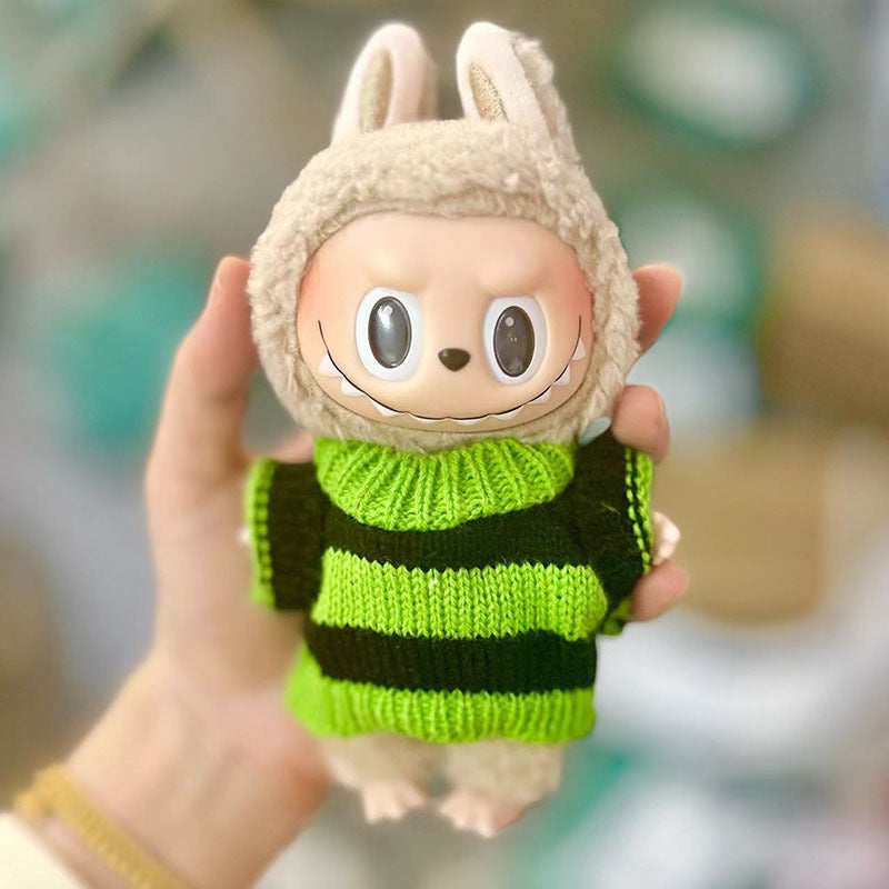 [Clothes only] 15cm pendant Labubu blind box Macaron Labubu Time to chill doll