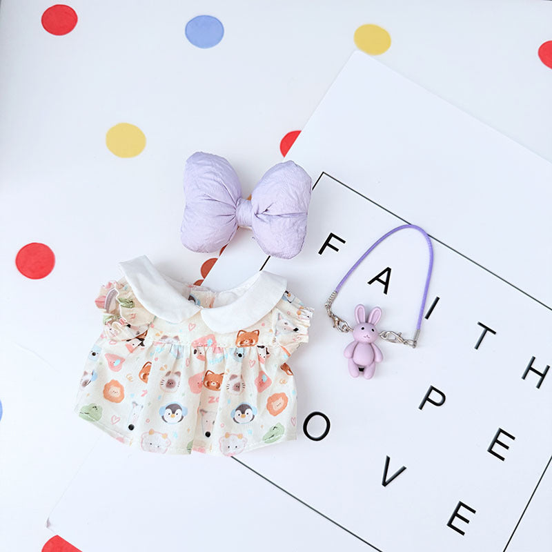 Clothes only] First and second generation Labubu clothes pendant Labubu sitting baby clothes small animal dress suit women