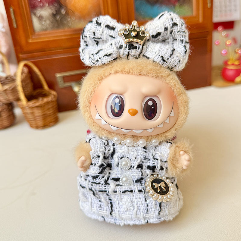 [Clothes only] First and second generation keychain Labubu clothes pendant Labubu crown fragrance set shawl cute