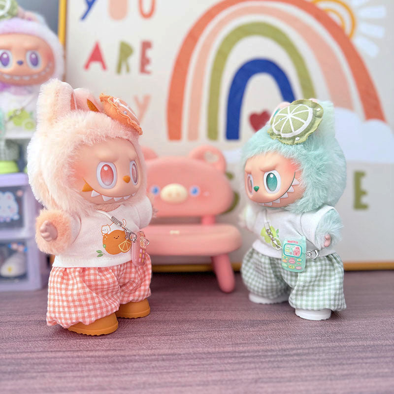 [Clothes only] First and second generation Labubu clothes pendant Labubu cloth sitting baby clothes lemon rabbit cute meow clothes cute
