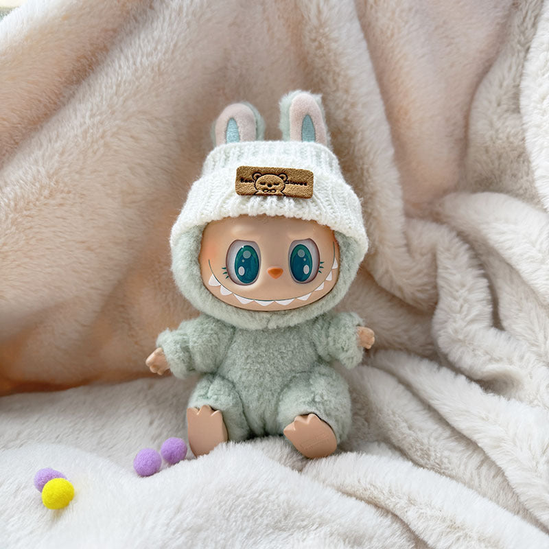 [Clothes only] First and second generation keychain Labubu clothes pendant Labubu sitting party knitted strap skirt