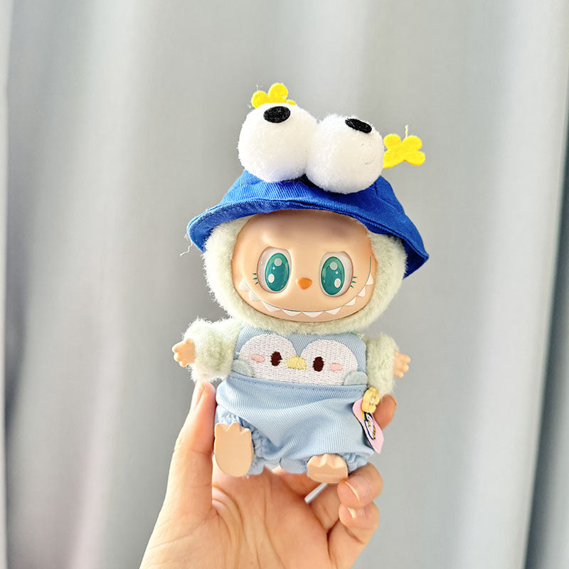 [Clothes only] First and second generation Labubu clothes pendant Labubu sitting party baby clothes pet overalls set