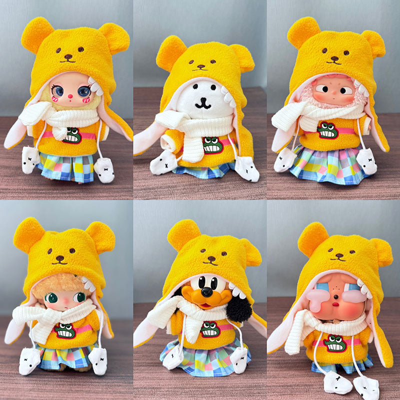 [Clothes only] One, two and three generations Labubu clothes pendant Labubu sitting baby clothes angry crocodile suit cute