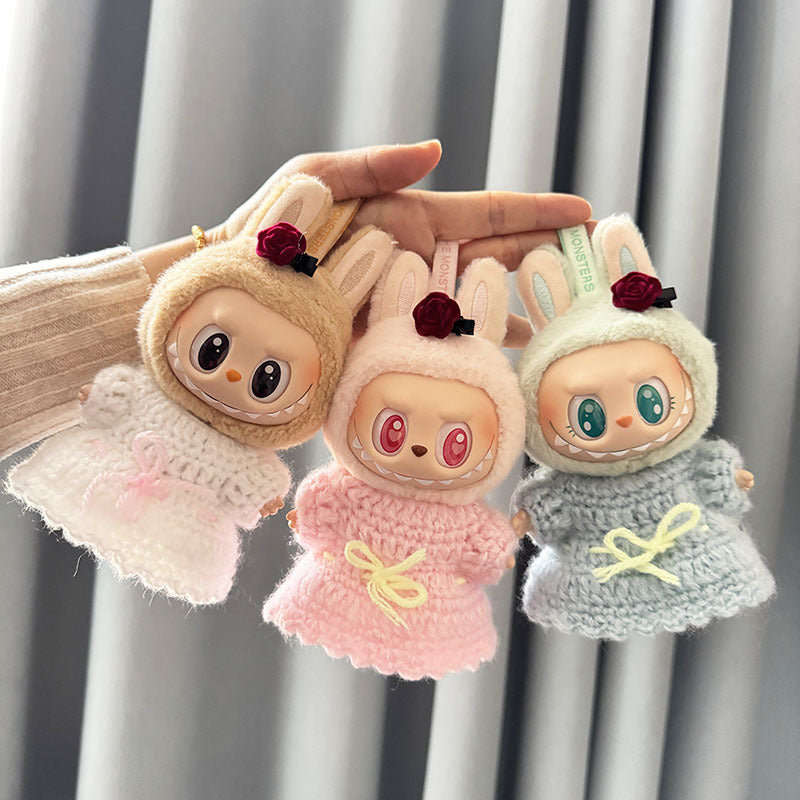 [Clothes only] First and second generation keychain Labubu clothes pendant Labubu sitting party bracelet strap sweater