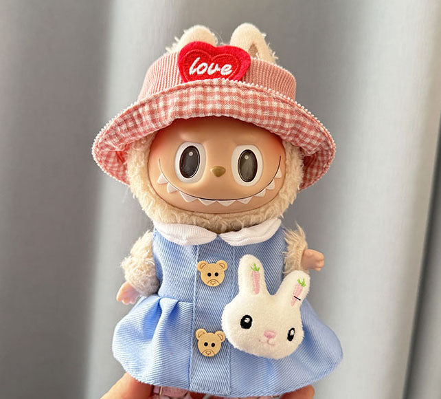 [Clothes only] First and second generation keychain Labubu clothes pendant Labubu sitting party pendant Kindergarten clothes