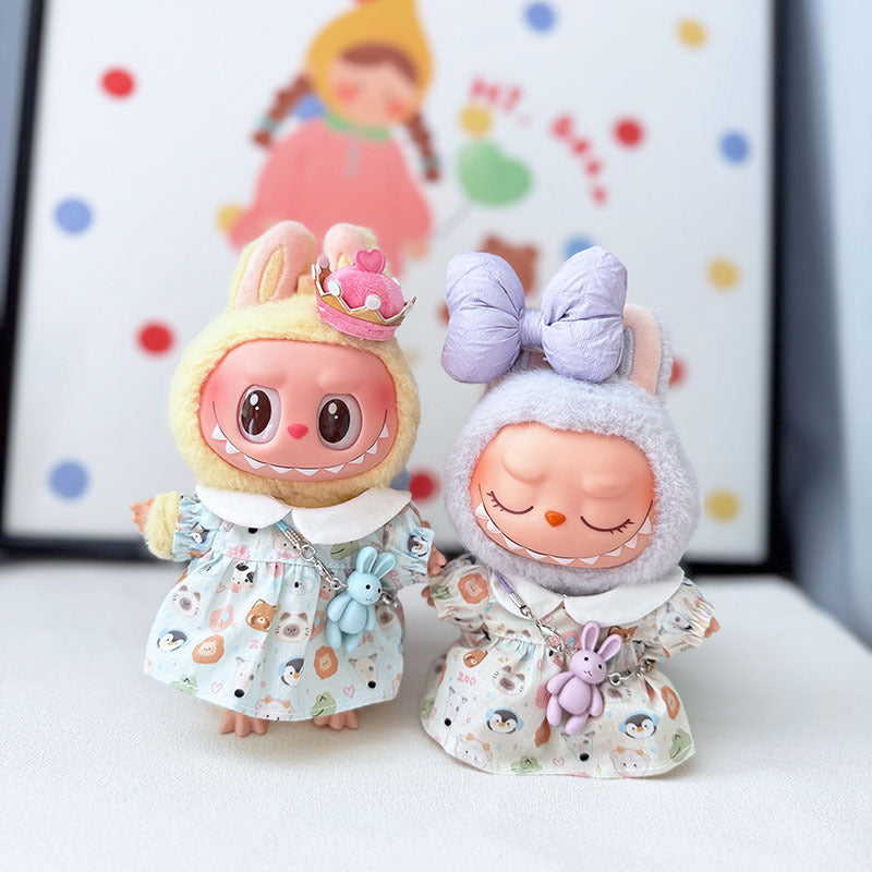 Clothes only] First and second generation Labubu clothes pendant Labubu sitting baby clothes small animal dress suit women