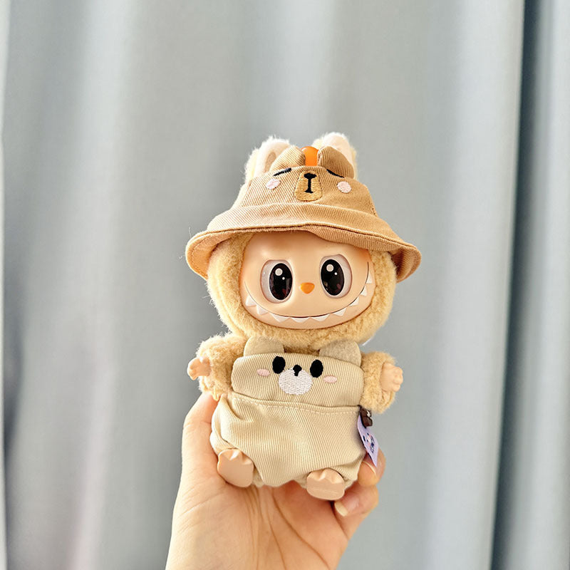 [Clothes only] First and second generation Labubu clothes pendant Labubu sitting party baby clothes pet overalls set
