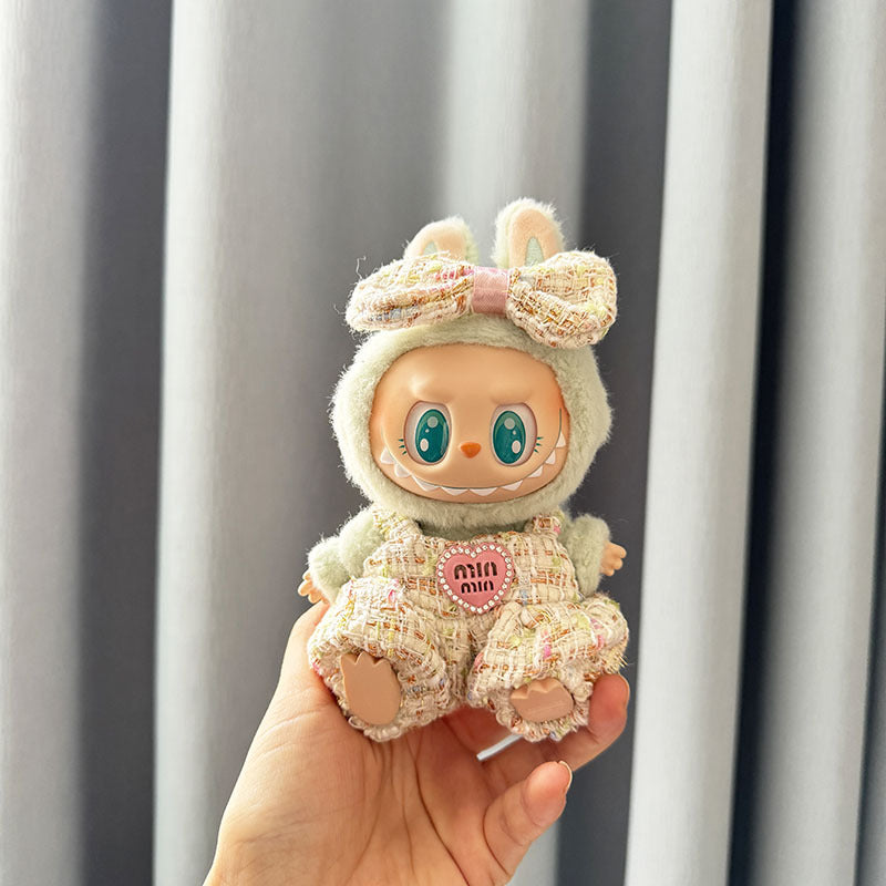 [Clothes only] First and second generation keychain Labubu clothes pendant Labubu pearl style small fragrant skirt women