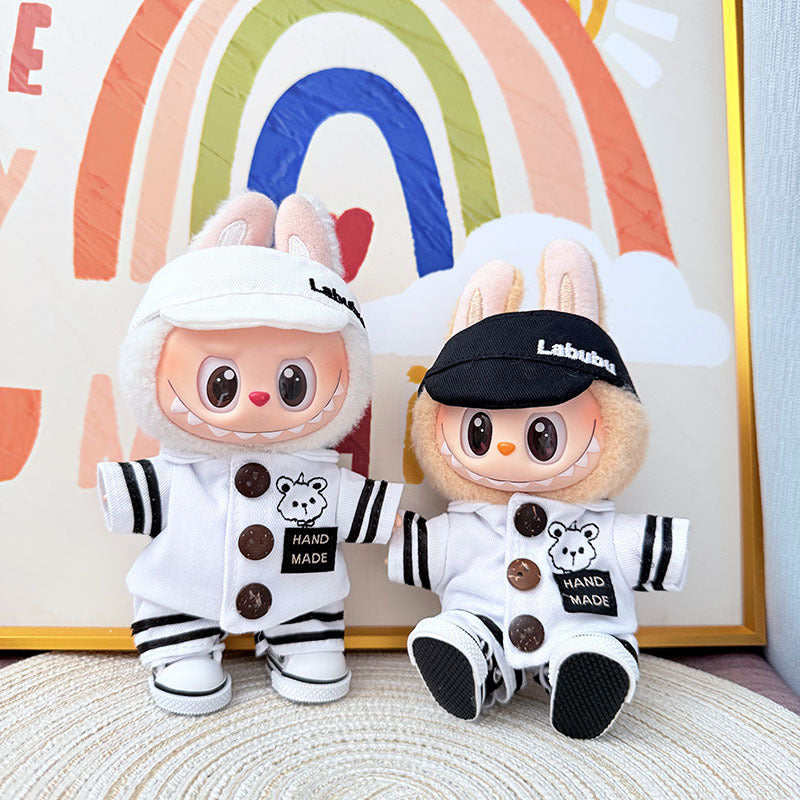 The first, second and third generation Labubu clothes pendant Labubu sitting party baby clothes white nautical dream suit is cute and cute