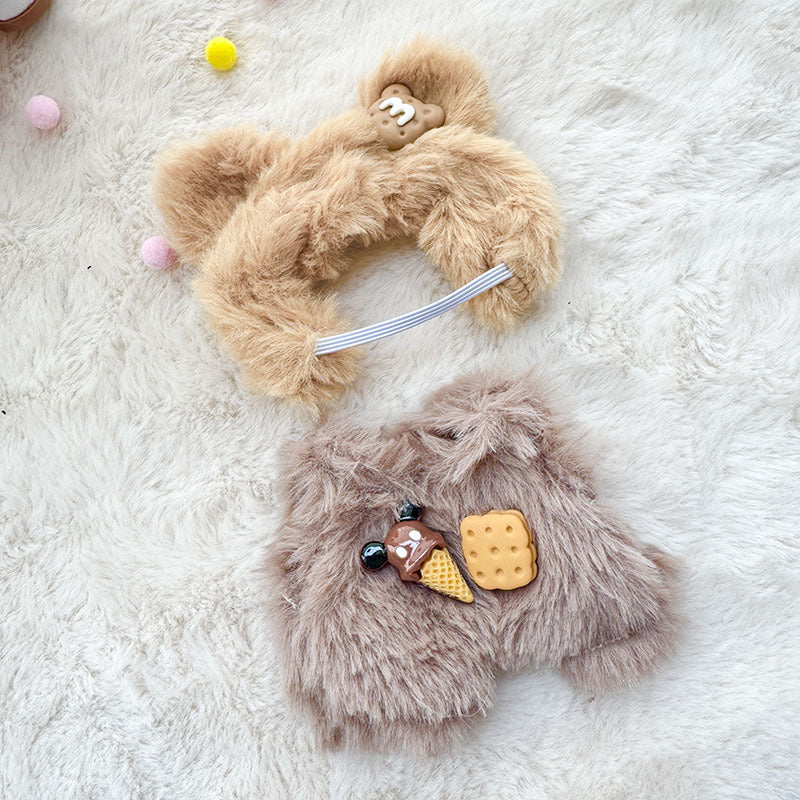 [Clothes only] First and second generation Labubu clothes pendant Labubu sitting party baby clothes sandwich biscuits overalls