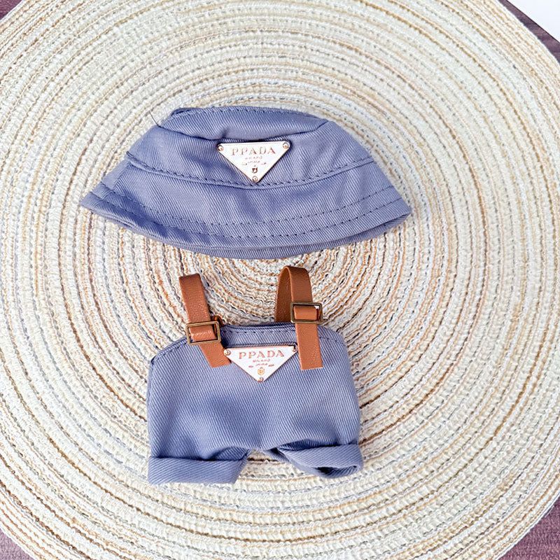 [Clothes only] First and second generation Labubu clothes pendant Labubu sitting baby clothes triangle overalls set tide