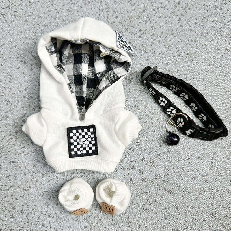 [Clothes only] 17cm Rab cloth pendant labubu keychain baby clothes couple college wind fried street sweater