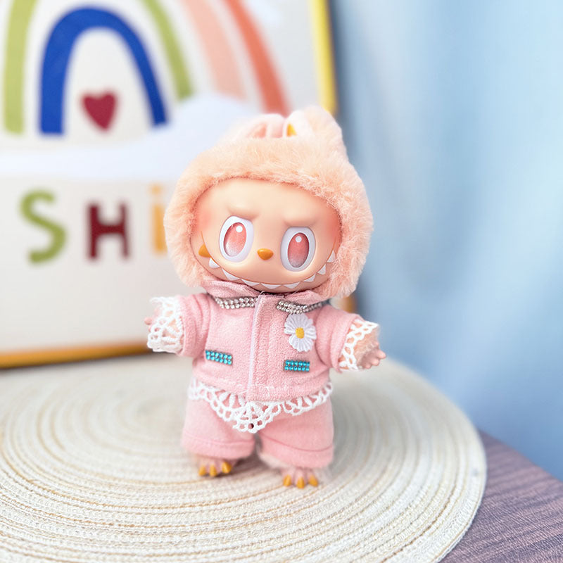 [Clothes only] One, two and three generations of Labubu clothes pendant Labubu sits on the baby clothes star with the same suit explosion